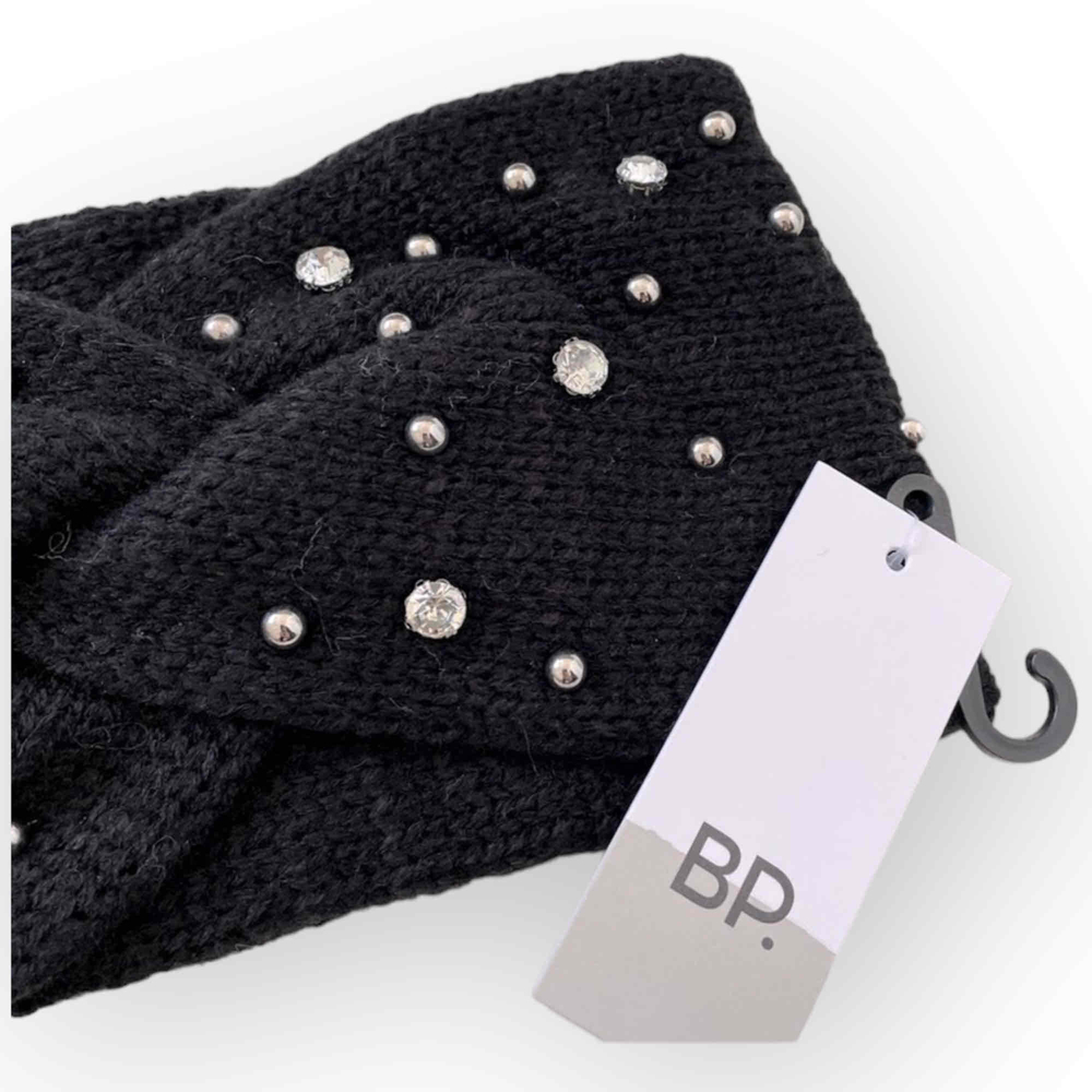 BP Nordstrom Crystal Embellished Head Wrap - Jet Black - Picture 3 of 5